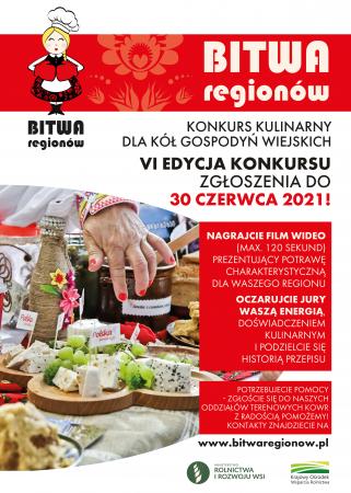 Bitwa Regionów 2021 - IV edycja konkursu kulinarnego dedykowanego Kołom Gospodyń Wiejskich
