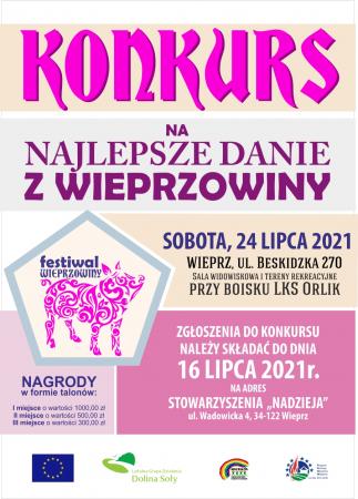 Festiwal Wieprzowiny (Konkurs na najlepsze danie z wieprzowiny) - 24.07.2021 w Wieprzu